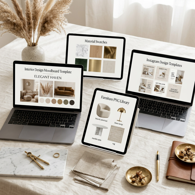 Interior Designer Toolkit — 4,000+ Assets, Templates & AI Tools